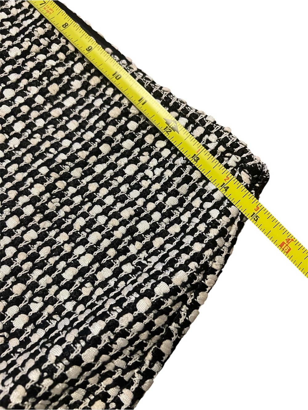 St. John Black and White Tweed Pencil Skirt - Picture 6 of 9